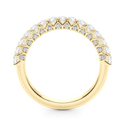 Straight Diamond Half Eternity Ring in Gold & Platinum