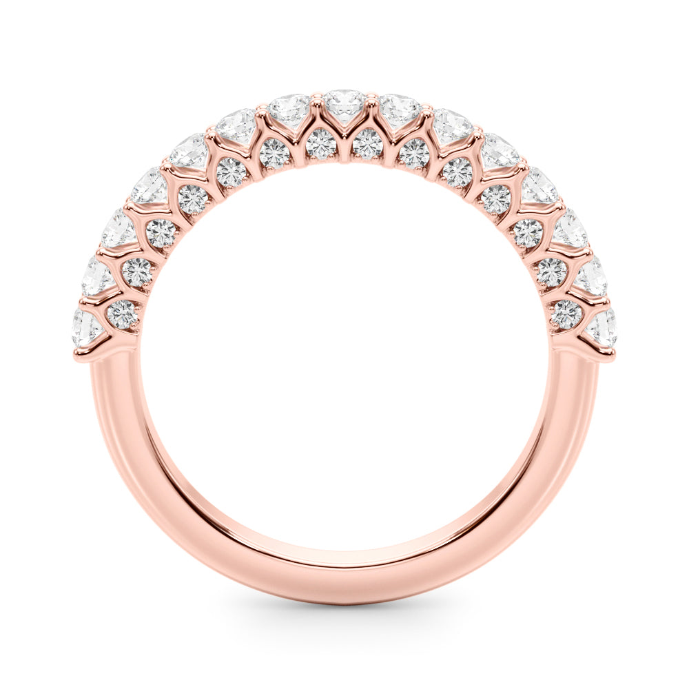 Straight Diamond Half Eternity Ring in Gold & Platinum