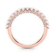 Straight Diamond Half Eternity Ring in Gold & Platinum