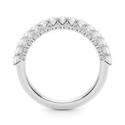 Straight Diamond Half Eternity Ring in Gold & Platinum