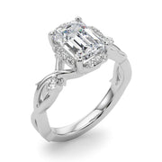 Majestic Twisted Shank Engagement Ring Round Diamond Engagement Ring in 10K/14K gold and platinum with certified lab-grown or natural diamonds