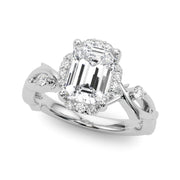 Majestic Twisted Shank Engagement Ring Round Diamond Engagement Ring in 10K/14K gold and platinum with certified lab-grown or natural diamonds