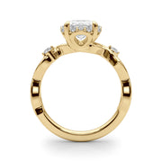 Majestic Twisted Shank Engagement Ring Round Diamond Engagement Ring in 10K/14K gold and platinum with certified lab-grown or natural diamonds