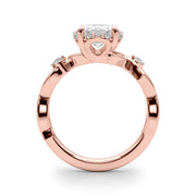 Majestic Twisted Shank Engagement Ring Round Diamond Engagement Ring in 10K/14K gold and platinum with certified lab-grown or natural diamonds