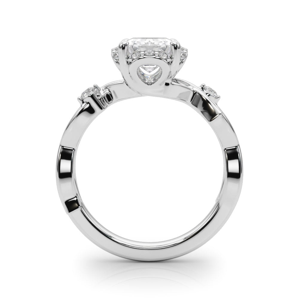Majestic Twisted Shank Engagement Ring Round Diamond Engagement Ring in 10K/14K gold and platinum with certified lab-grown or natural diamonds