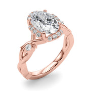 Majestic Twisted Shank Engagement Ring Round Diamond Engagement Ring in 10K/14K gold and platinum with certified lab-grown or natural diamonds