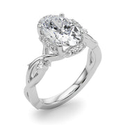 Majestic Twisted Shank Engagement Ring Round Diamond Engagement Ring in 10K/14K gold and platinum with certified lab-grown or natural diamonds