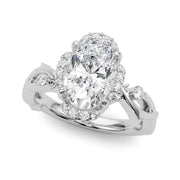 Majestic Twisted Shank Engagement Ring Round Diamond Engagement Ring in 10K/14K gold and platinum with certified lab-grown or natural diamonds