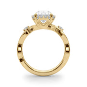 Majestic Twisted Shank Engagement Ring Round Diamond Engagement Ring in 10K/14K gold and platinum with certified lab-grown or natural diamonds