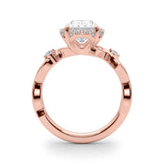 Majestic Twisted Shank Engagement Ring Round Diamond Engagement Ring in 10K/14K gold and platinum with certified lab-grown or natural diamonds