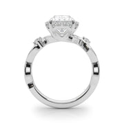 Majestic Twisted Shank Engagement Ring Round Diamond Engagement Ring in 10K/14K gold and platinum with certified lab-grown or natural diamonds