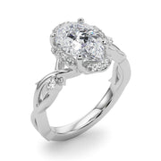 Majestic Twisted Shank Engagement Ring Round Diamond Engagement Ring in 10K/14K gold and platinum with certified lab-grown or natural diamonds
