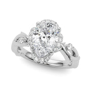 Majestic Twisted Shank Engagement Ring Round Diamond Engagement Ring in 10K/14K gold and platinum with certified lab-grown or natural diamonds