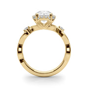 Majestic Twisted Shank Engagement Ring Round Diamond Engagement Ring in 10K/14K gold and platinum with certified lab-grown or natural diamonds