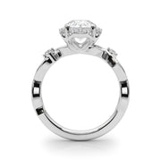 Majestic Twisted Shank Engagement Ring Round Diamond Engagement Ring in 10K/14K gold and platinum with certified lab-grown or natural diamonds