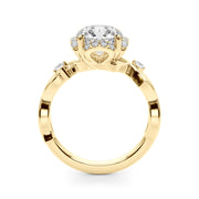 Majestic Twisted Shank Engagement Ring Round Diamond Engagement Ring in 10K/14K gold and platinum with certified lab-grown or natural diamonds