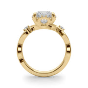 Majestic Twisted Shank Engagement Ring Round Diamond Engagement Ring in 10K/14K gold and platinum with certified lab-grown or natural diamonds