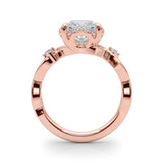 Majestic Twisted Shank Engagement Ring Round Diamond Engagement Ring in 10K/14K gold and platinum with certified lab-grown or natural diamonds