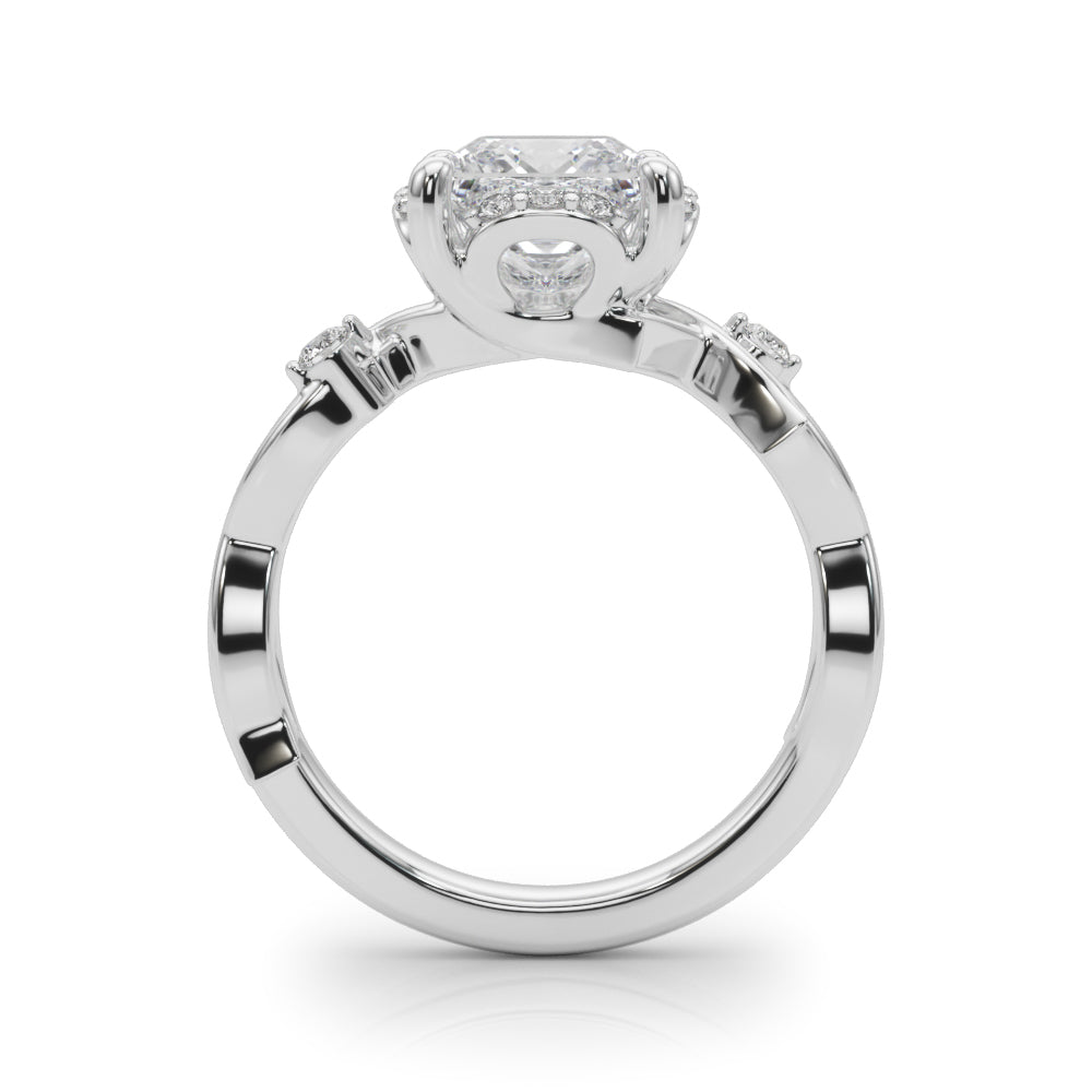 Majestic Twisted Shank Engagement Ring Round Diamond Engagement Ring in 10K/14K gold and platinum with certified lab-grown or natural diamonds