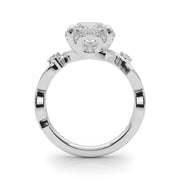 Majestic Twisted Shank Engagement Ring Round Diamond Engagement Ring in 10K/14K gold and platinum with certified lab-grown or natural diamonds