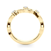 Nature Inspired Half Eternity Ring in Gold & Platinum