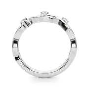 Nature Inspired Half Eternity Ring in Gold & Platinum