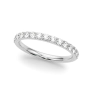 Shared Prong Wedding Half Eternity Ring in Gold & Platinum