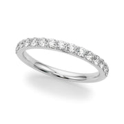 Shared Prong Half Eternity Ring in Gold & Platinum