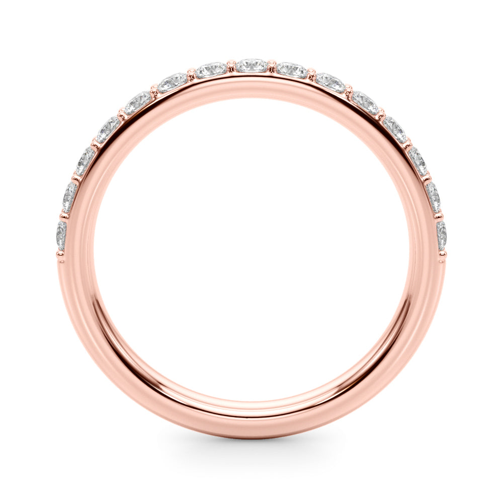 Shared Prong Half Eternity Ring in Gold & Platinum