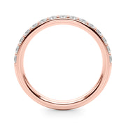 Shared Prong Half Eternity Ring in Gold & Platinum