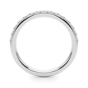 Shared Prong Half Eternity Ring in Gold & Platinum