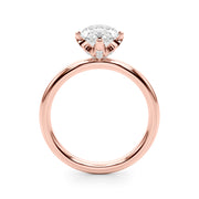 Statement Sidestone Marquise Diamond Engagement Ring â€” 10K/14K Gold & Platinum