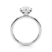 Statement Sidestone Marquise Diamond Engagement Ring â€” 10K/14K Gold & Platinum