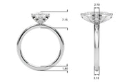 Statement Sidestone Marquise Diamond Engagement Ring â€” 10K/14K Gold & Platinum