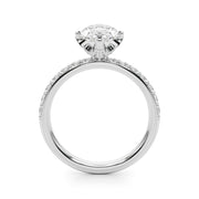 Exquisite Sidestone Marquise Diamond Engagement Ring â€” 10K/14K Gold & Platinum