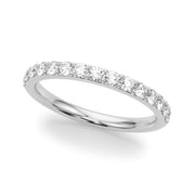 Shared Prong Half Eternity Ring in Gold & Platinum