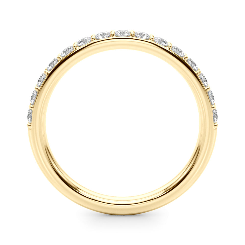 Shared Prong Half Eternity Ring in Gold & Platinum
