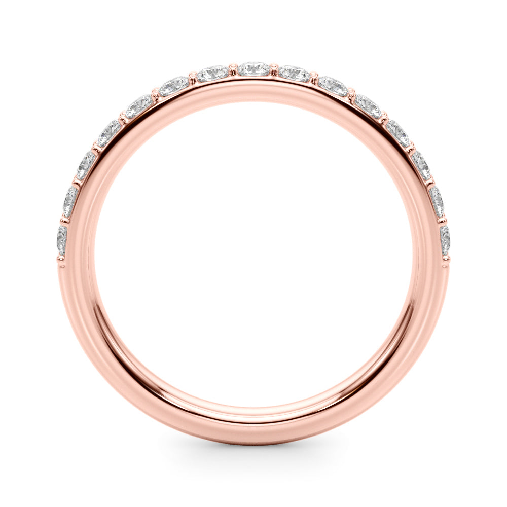 Shared Prong Half Eternity Ring in Gold & Platinum