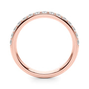 Shared Prong Half Eternity Ring in Gold & Platinum