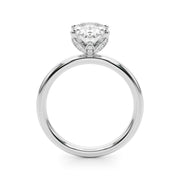 Regal Sidestone Oval Diamond Engagement Ring â€” 10K/14K Gold & Platinum