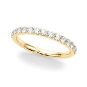 Shared Prong Wedding Half Eternity Ring in 10K/14K gold and platinum with certified lab-grown or natural diamonds