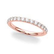 Shared Prong Wedding Half Eternity Ring in Gold & Platinum