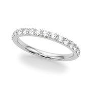 Shared Prong Wedding Half Eternity Ring in Gold & Platinum