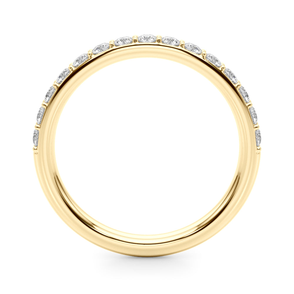 Shared Prong Wedding Half Eternity Ring in Gold & Platinum
