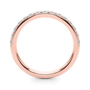 Shared Prong Wedding Half Eternity Ring in Gold & Platinum