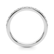 Shared Prong Wedding Half Eternity Ring in Gold & Platinum