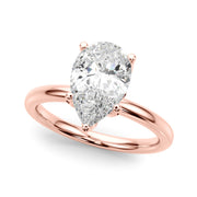 Eternal Sidestone Pear Diamond Engagement Ring â€” 10K/14K Gold & Platinum