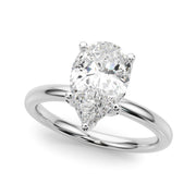 Eternal Sidestone Pear Diamond Engagement Ring â€” 10K/14K Gold & Platinum