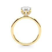 Eternal Sidestone Pear Diamond Engagement Ring â€” 10K/14K Gold & Platinum