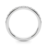 Shared Prong Wedding Half Eternity Ring in Gold & Platinum